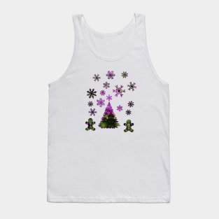 Kaleidoscope Christmas Green and Purple Tank Top